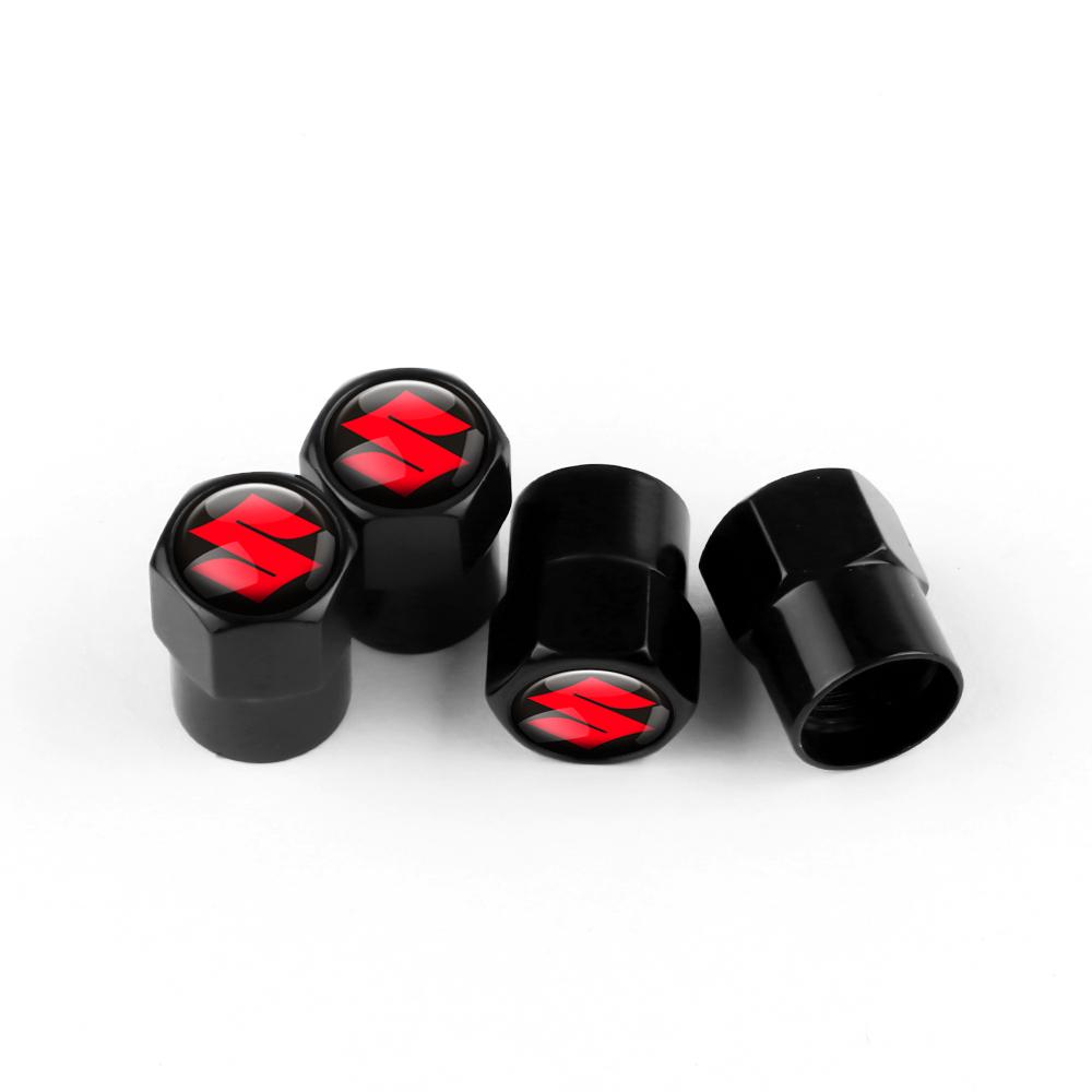 4Pcs Aluminum Alloy Caps Wheel Tire Valve Caps Auto Accessories For Suzuki Alto AX100 Liana Gsxr 600 Celerio Cross Grand Vitara