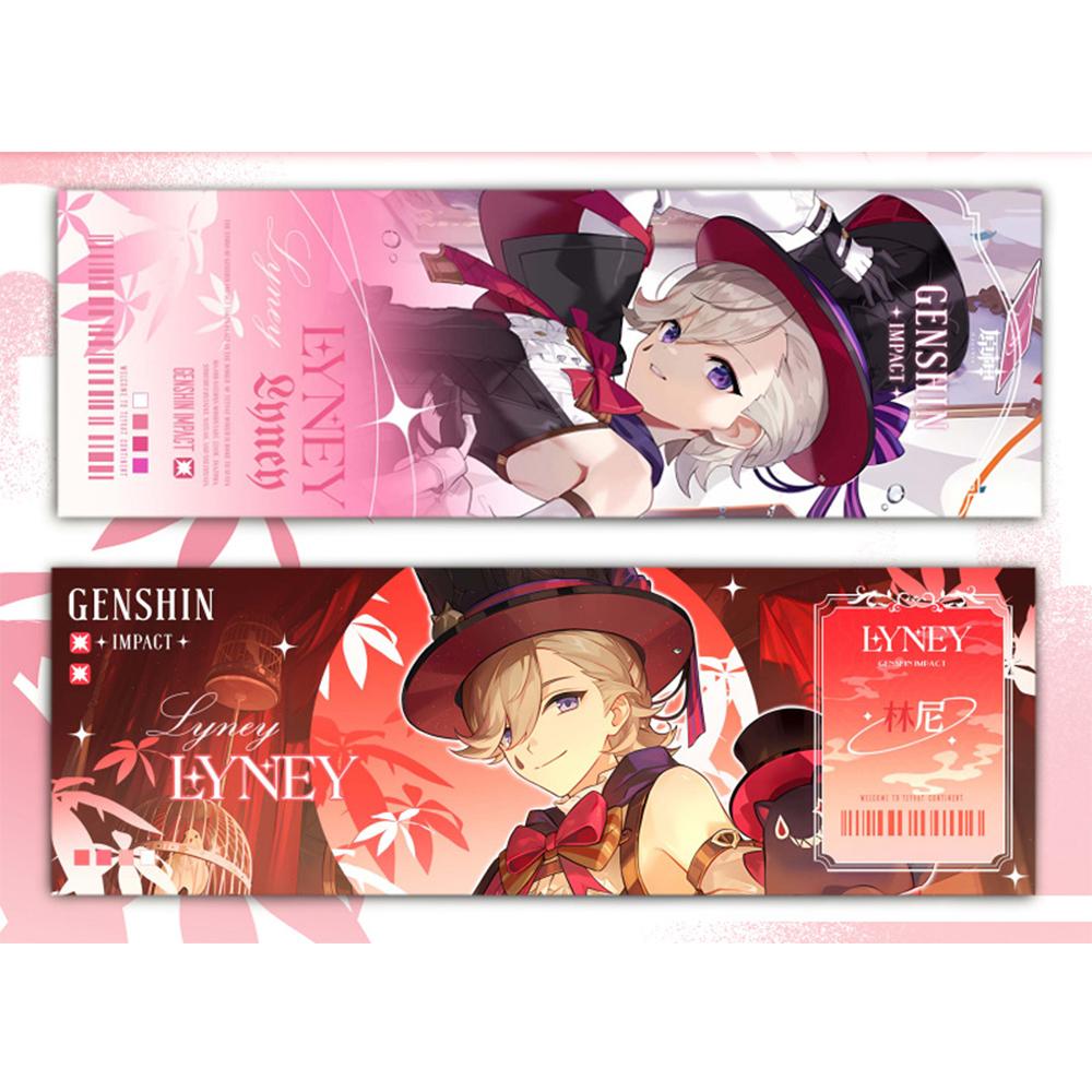 Genshin Impact, коллекционные карты, игры, закладки, Furina Neuvillette, Wriothesley Laser, двусторонний билет, аниме, карта Таро, подарок
