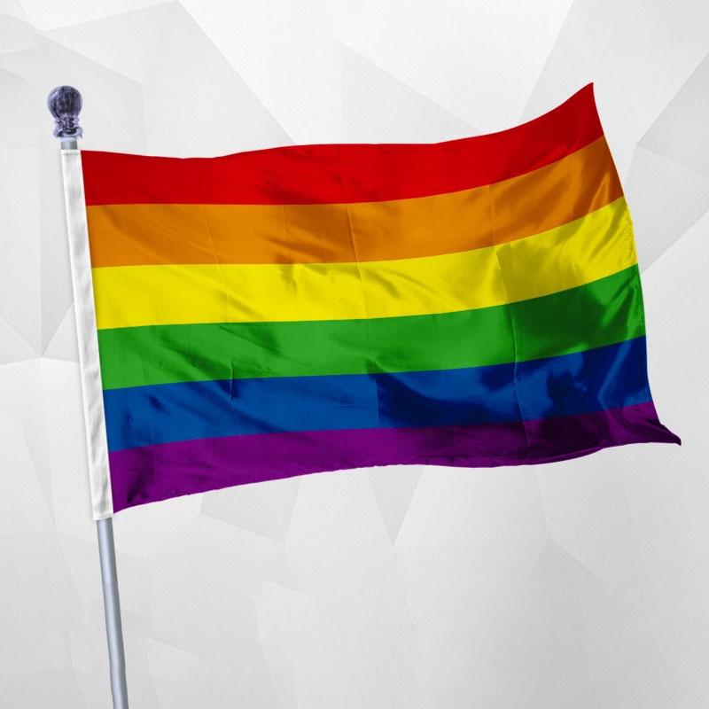 Vibrant Rainbow Lgbt Flag 5ft X 3ft Ideal For Festivals And Parades With Metal Eyelets