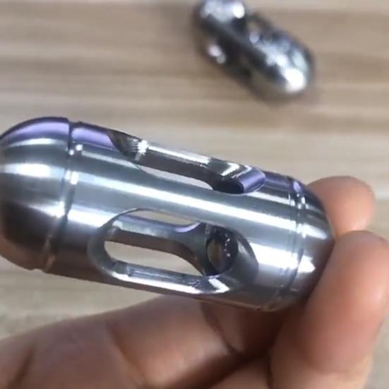 Pocket Clicker Creative Fidget Balance Ball Metal Capsules Flat Roller Portable Anti-Anxiety Sensory