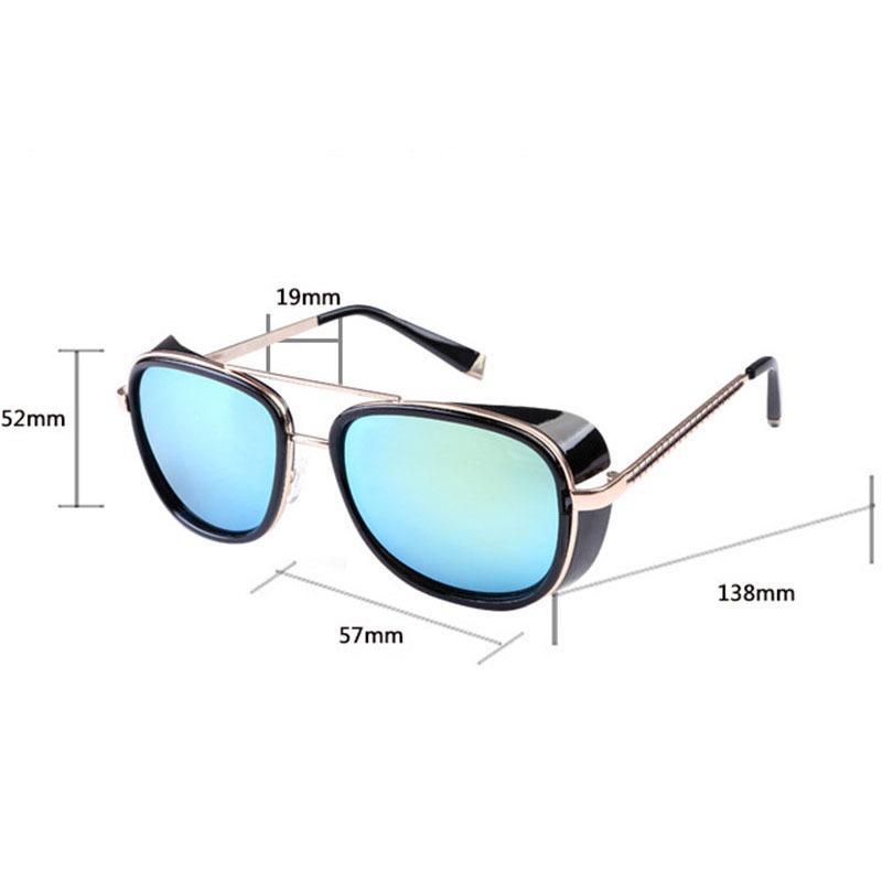 Men's Metal Square Sunglasses Vintage Luxury Men UV Protection Sun Glasses Outdoor Driving Windproof Eyewear UV400 Sun Glasses