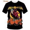 Новые Популярные Рок-группа Helloween Принт Футболки 3D Мужские Женские Мода Оверсайз Короткий Рукав Футболка Лето Ребенок Y2k Топ Одежда