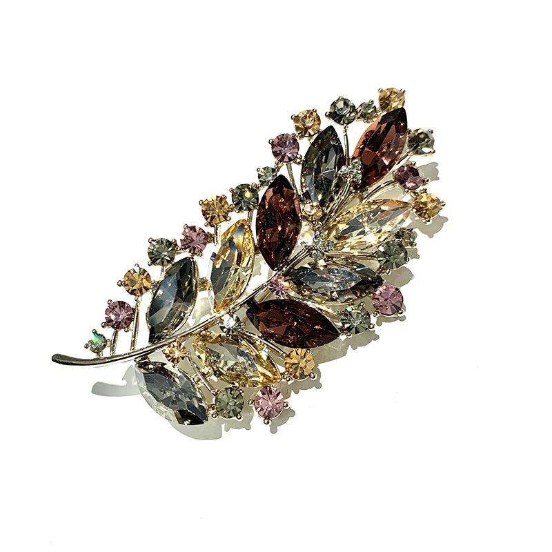 Senior Brooches Flower Leaf Brooch Pins for Women Suit Pendant Fashion Brooches Jewelry