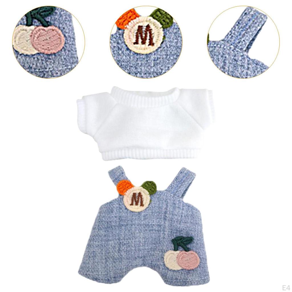 2 шт. Мини-одежда для кукол 6 дюймов, брюки, наряды, Рождественский подарок на день рождения, Очаровательный комбинезон