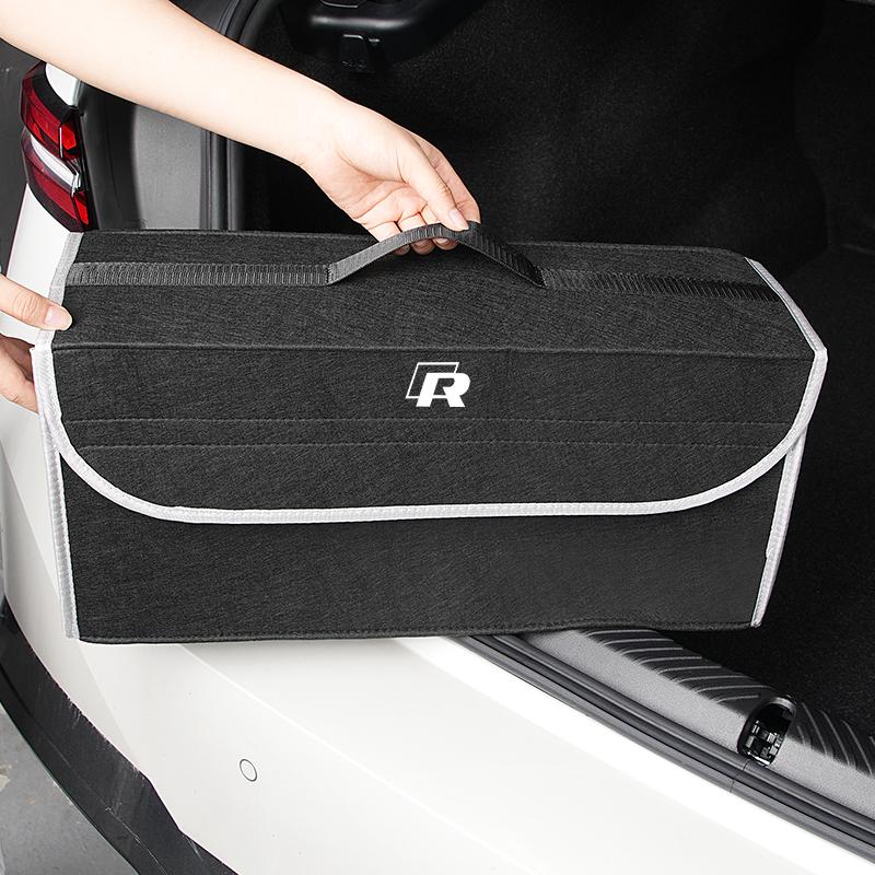abcd1 Car Trunk Storage Bag Organizer Foldable Stowing Tidying Container Box For VW R Line Polo CC Bora Golf Jetta Lavida Magotan GTI