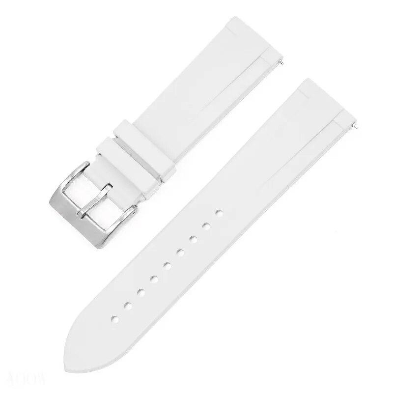 Премиум-ремешок из фторкаучука, быстросъемный ремешок для Omega Rolex Seiko, пряжка из нержавеющей стали, 20/22 мм, ремешок для часов, браслет для мужчин и женщин