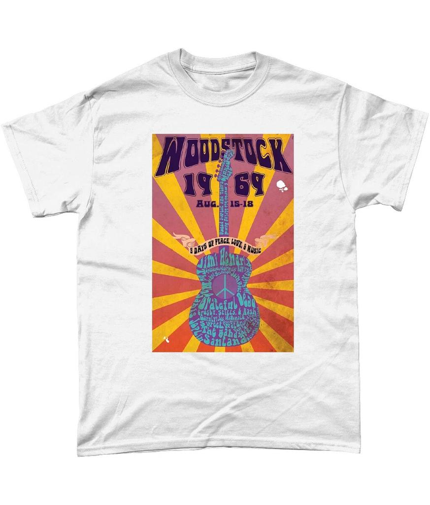 Woodstock Music Festival T Shirt 1969 The Who Hendrix Santana Grateful Dead