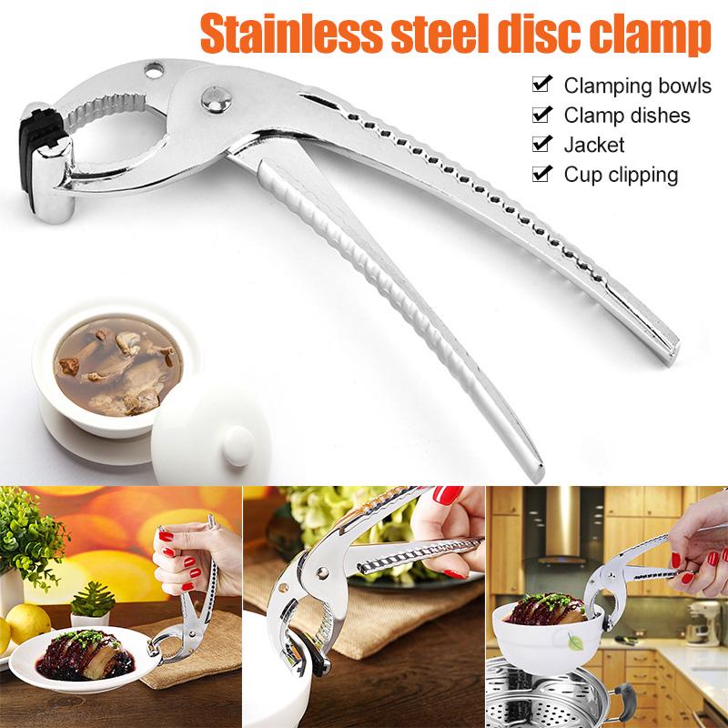 Stainless Steel Anti-Scalding Dish Clip Scald Proof Tongs Bowl Clamp Tongs Gripper