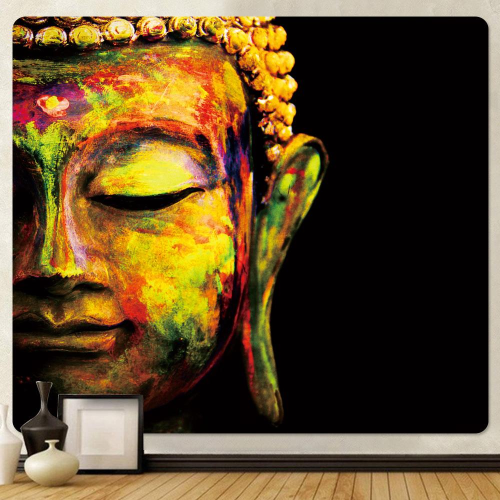 Индийский Будда, медитация, принт, гобелен, домашняя гостиная, спальня, Настенный декор, тканевый гобелен