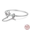 Foreign Trade Valentine's Day Gift Heart Key Fashion DIY Basic Chain S925 Sterling Silver Bracelet