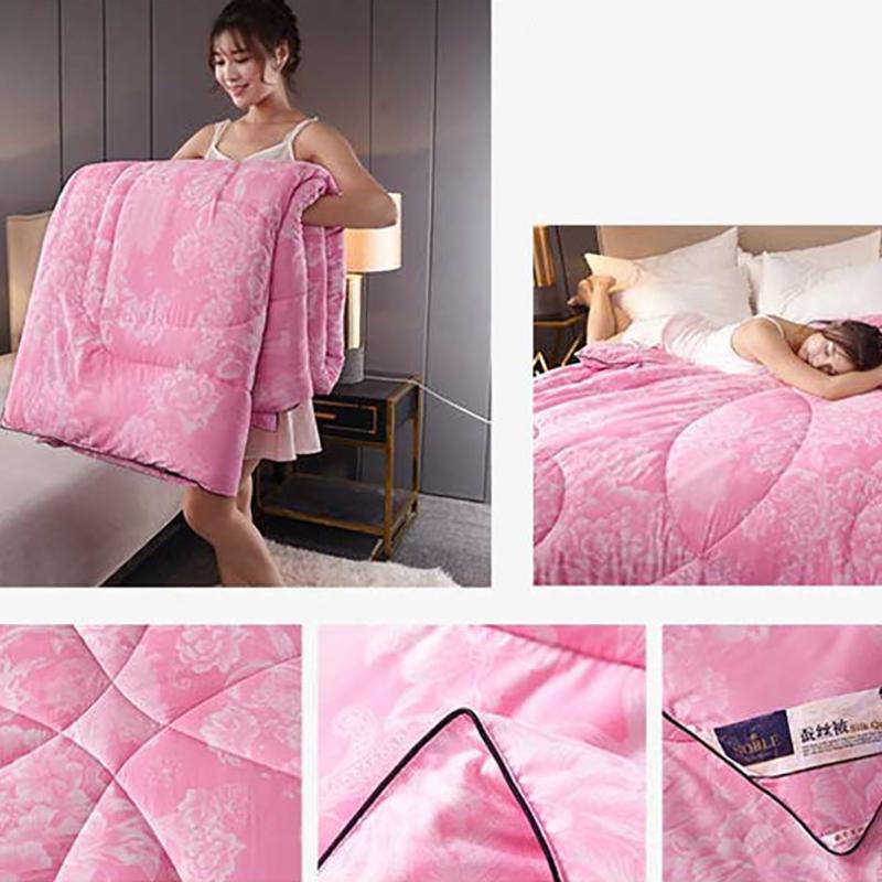 200*230CM Enlarge Double Summer Thin Quilt Summer Cotton Air-conditioning Quilt 100% Mulberry Silk Quilt Summer Cool Quilt