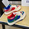 Mandarin Duck Color Matching Little White Shoes Women's 2024 Spring and Summer Rainbow Ins Tide Sports Shoes Breathable Tide with Casual Board Sho