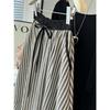 Mid-length Striped Pod Half-body Skirt