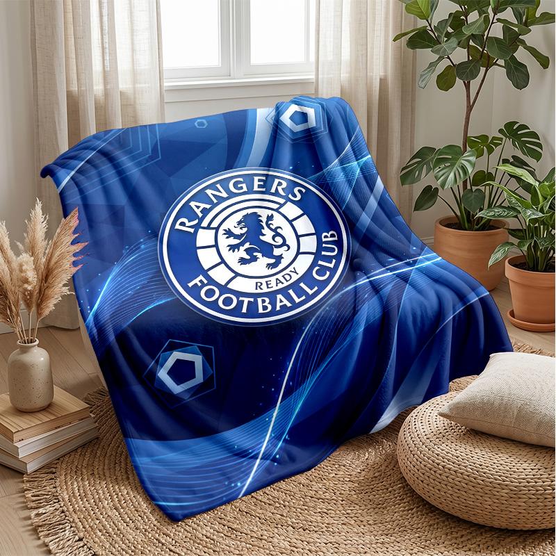 Rangers FC Soft Flannel Fleece Blanket Lightweight Cozy Warm Throw Blanket For Sofa Bed Home Decor