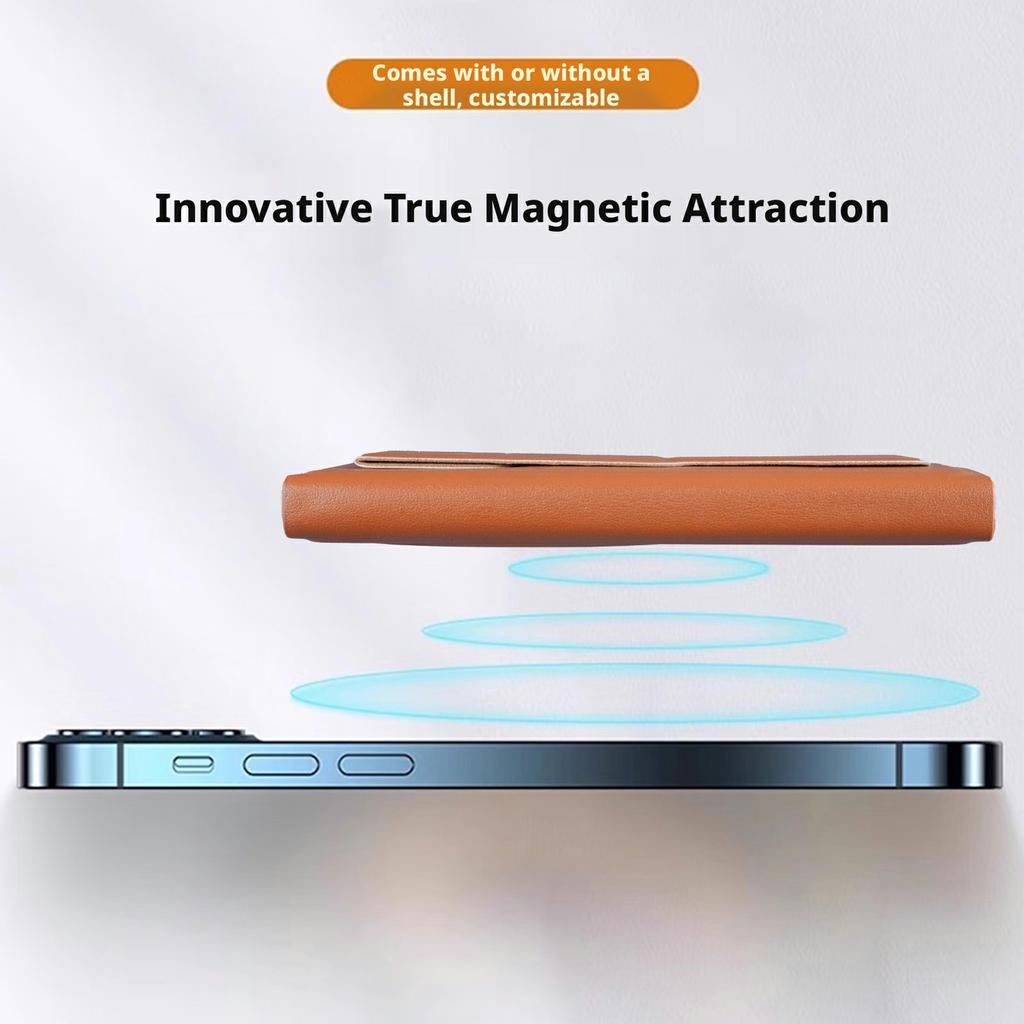 Магнитный выдвижной держатель для карт для мобильных телефонов, задняя подставка, блокировка RFID/NFC