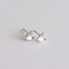 Silver 925 Opal Mini Heart Earrings Silver Simple Gorgeous