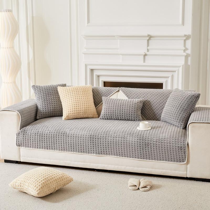 Sofa Cushion Autumn And Winter New Seat Cushion Simple And Modern High-End Plush Non-Slip Sofa Cover Cover Cloth Towel