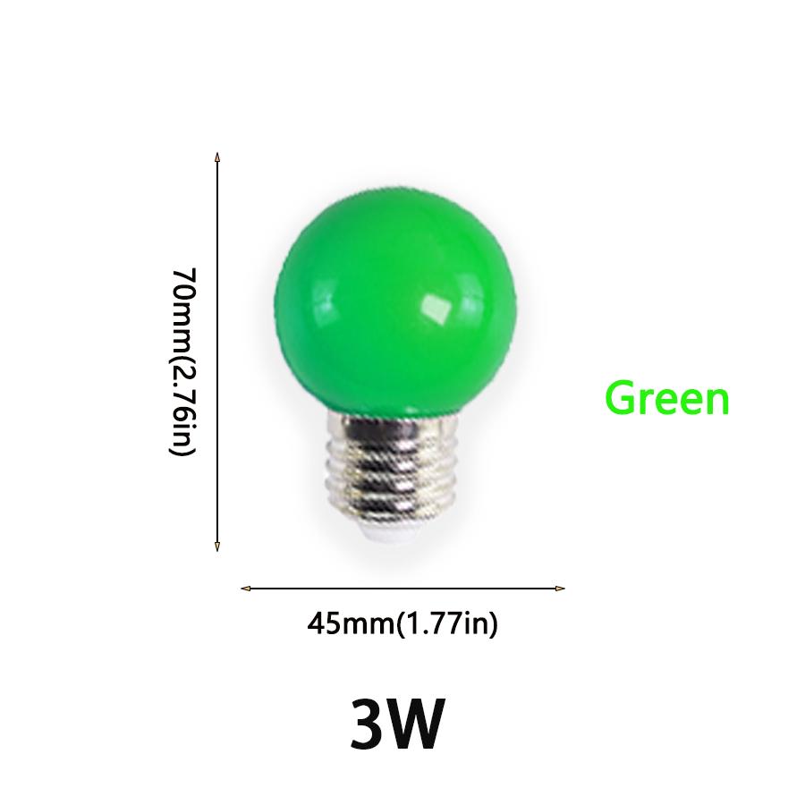 10 шт. цветной светодиодный светильник G45 E27 3 Вт 220 В красный синий зеленый розовый желтый оранжевый фиолетовый теплый RGB Blub энергосберегающий светильник-шар