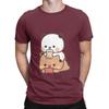 Dudu Bear And Bubu Panda Enjoying Time Together Novelty 100 Cotton Tshirt Bubu Dudu Tees Tops For Unisex
