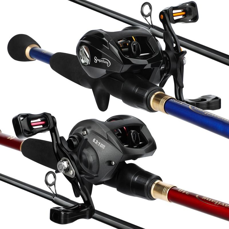 Telescopic Fishing Rod 12+1BB Baitcasting Reel Bass Freshwater Saltwater Outdoor Travel Fishing Tackle Rod Combo