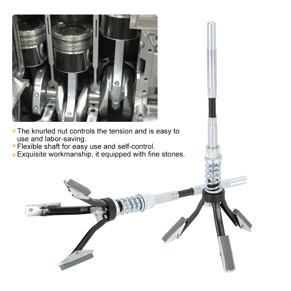 19 64mm 3 Jaw Polishing Tool Flexible Shaft Car Engine Piston Cylinder Hone