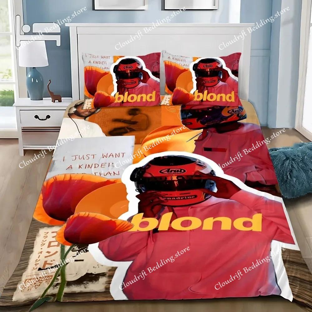 Frank Ocean Duvet Cover Pillowcase Music Blond Bedding Set Adult Boy Girl Bedroom Decoration Children Single Double Large Size
