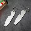 Stainless Steel Bottle Opener with Key Rings Multifunctional Wine Bottle Opener for Camping Party Bar Portable Keychain Beer Bottle Opener for Men Dad