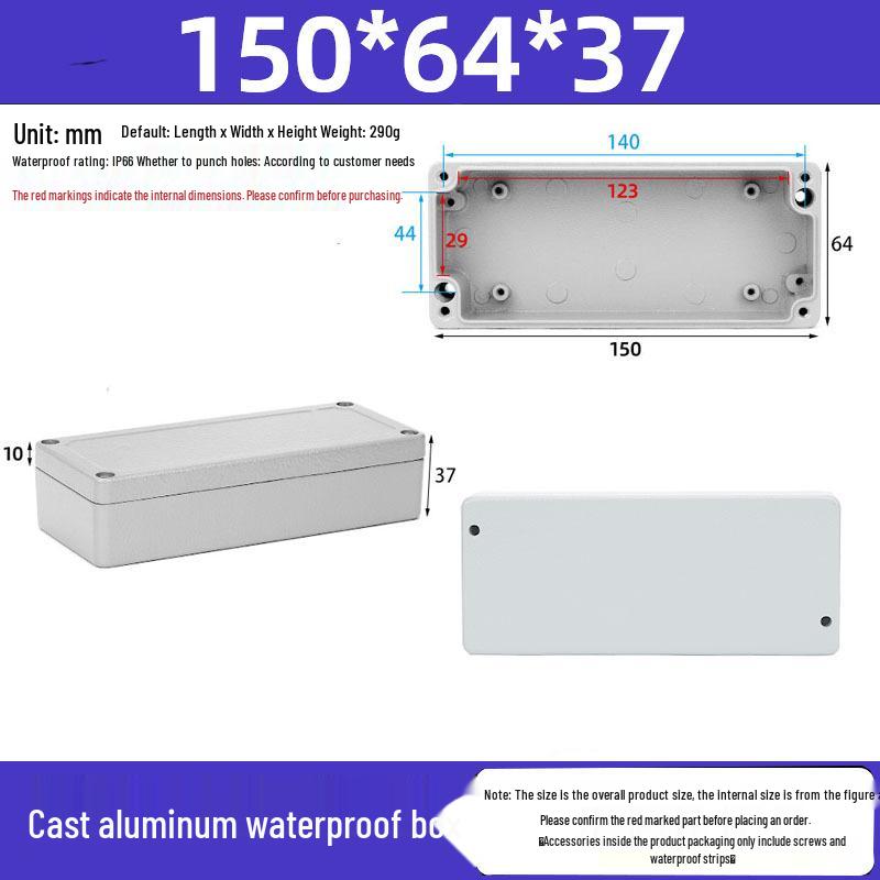 Die-cast Aluminum Outdoor Junction Box IP65 Waterproof Enclosure