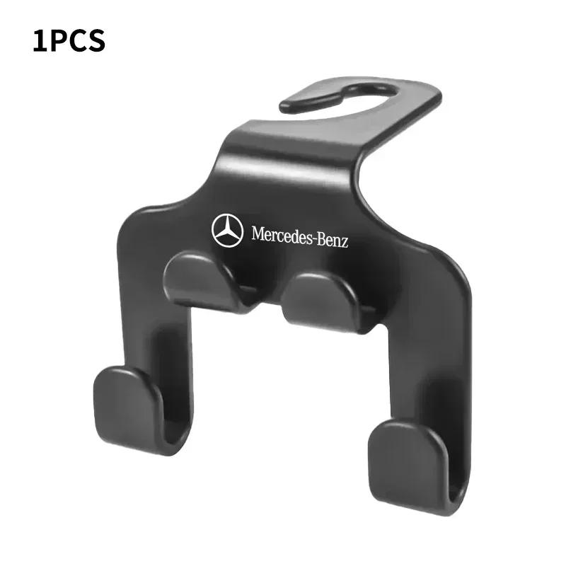 FSUO7 1/2Pcs Car Seat Back Double Hook Headrest Hanger Hook For Mercedes Benz Amg W204 W213 W205 W211 W212 W176 W205 W203 Accessories