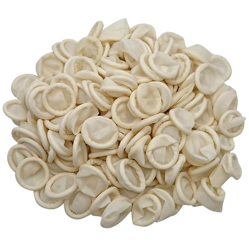 100-300 шт одноразовые защитные перчатки для кончиков пальцев из натурального каучука, нескользящие, антистатичные, латексные напальчники, прочный инструмент