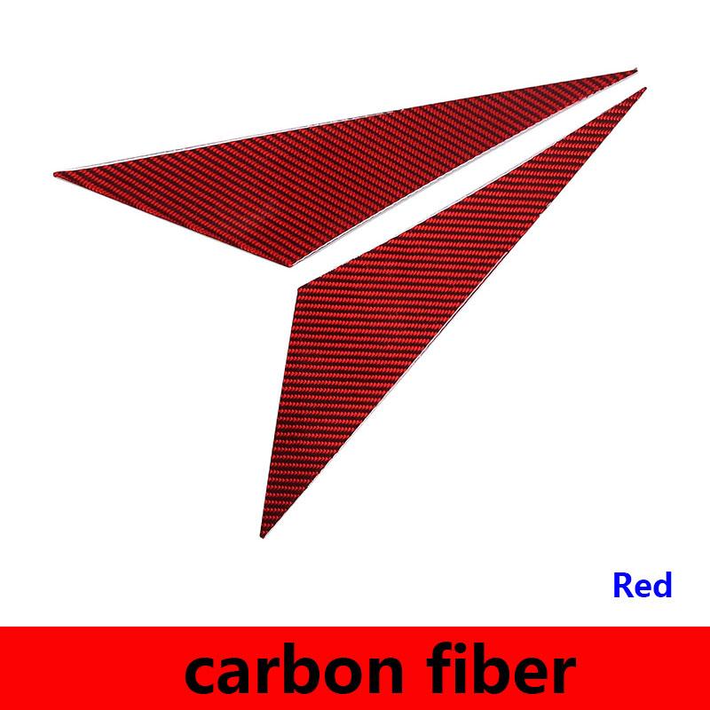 For Chevrolet Corvette C6 2005-2013 Soft Carbon Fiber Car A-pillar Triangular Cover Trim Sticker Car