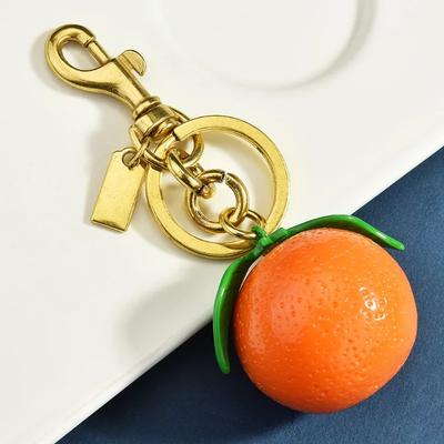 Женские брелоки с фруктами, модные и креативные подвески для сумки в виде долек лимона и апельсина, брелоки
