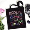 Katseye Kpop Merch Canvas Tote Bag Shoulder Handbag Shopping Bag Large Capacity Eco Friendly Fan Gift White