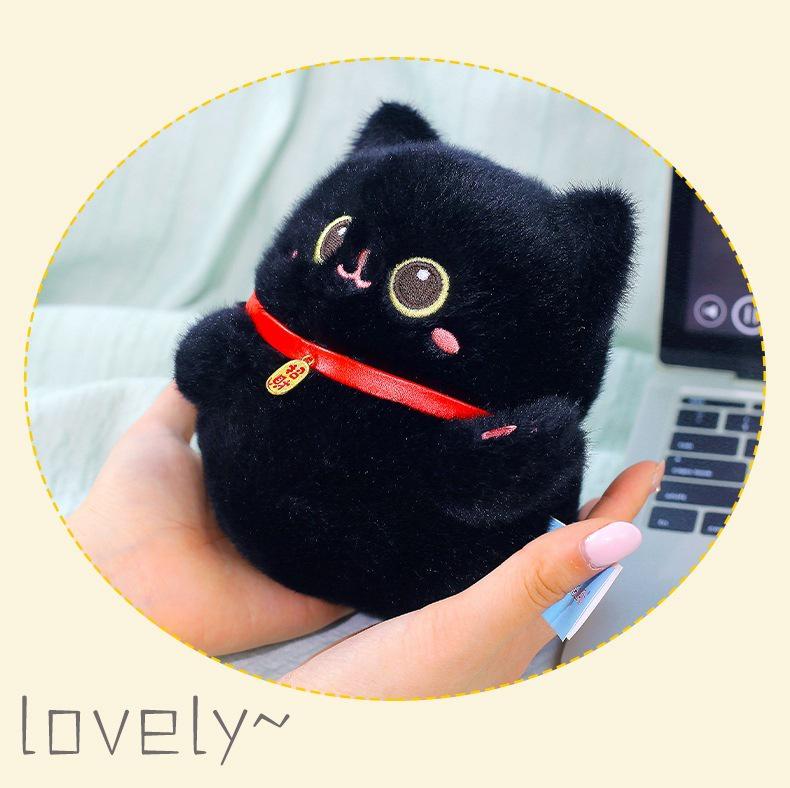Милая Плюшевая Игрушка Кот Удачи - Милая Мультяшная Кукла Украшение для Офиса