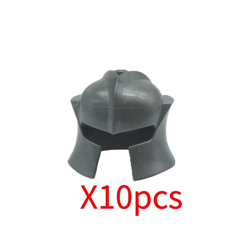 MOC Medieval Knights Building Blocks Solider Figures Accessories Wizard Farmer Craftsman Hat Cloak Mask Fire Spear Sword Bricks