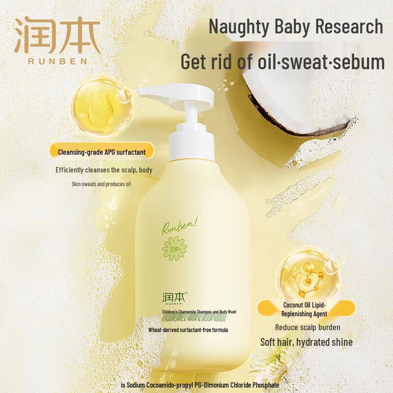 Safeguard Wormwood Herbal Soap & Runben Kids Chamomile Wash Set