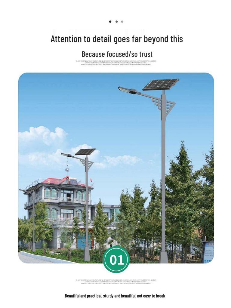 Муниципальное светодиодное солнечное уличное освещение (6м/8м)