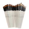 6PCS Watercolor Paint Brush Pen Set Nylon Hair Wooden Handle for Painting Art Supplies