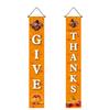 Vintage Front Door Fall Decorations Banners Rustic Yard Colorful Pumpkins Maple Leaf Porch Banners For Home Themed Party Outside