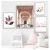 Nordic Poster Wall Art Print Canvas Painting Muslim Picture Room Decoration Islamic Moroccan Architecture Arabic Calligraphy