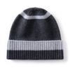 Cashmere knitted hat women's double-layer color matching thickened thermal ear protection headgear winter versatile high-end color contrast exquisite
