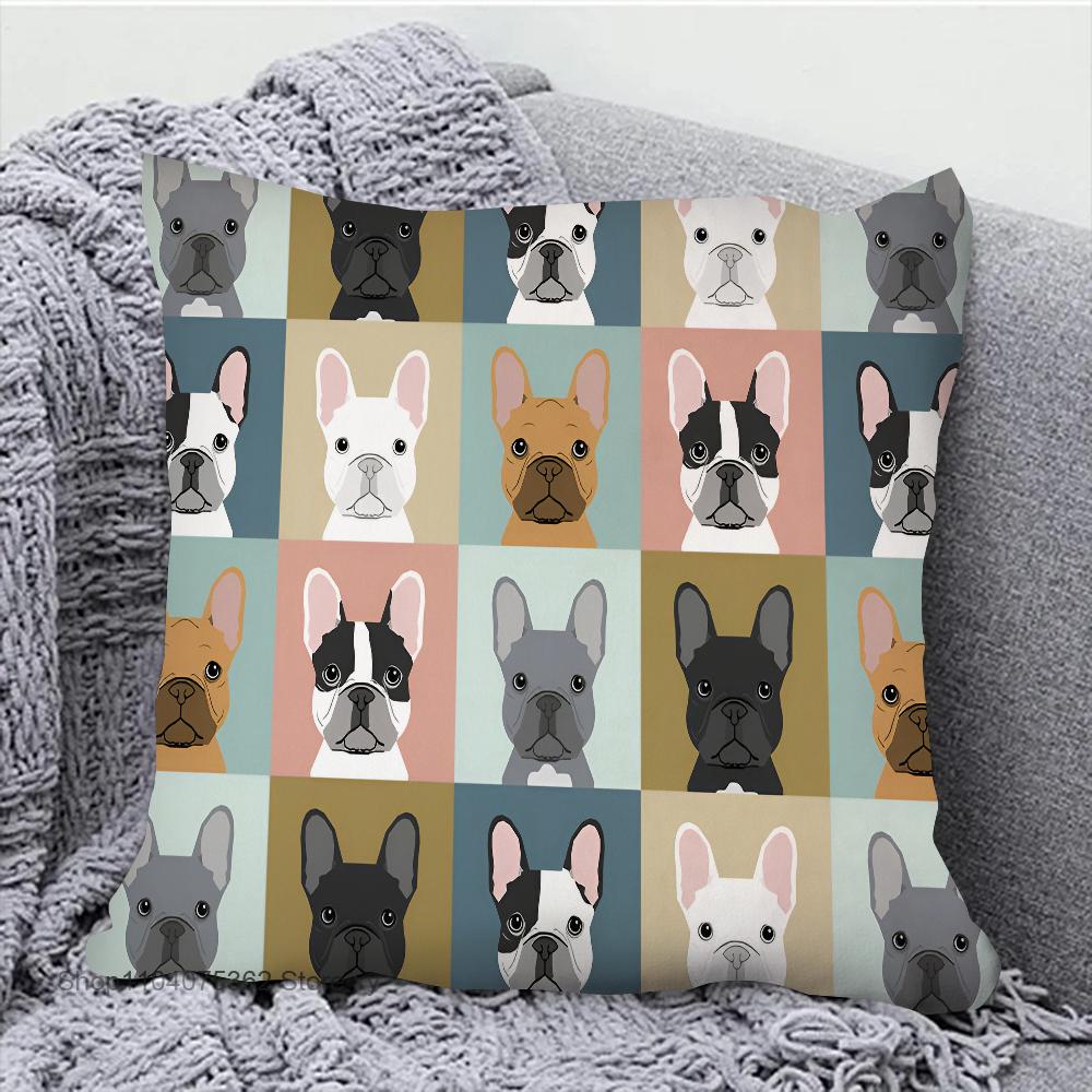 Чехол для подушки для ванны с бульдогом, квадратная подушка, спальня, диван, подушка для отдыха и комфорта, автомобиль, гостиная, домашний декор
