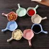 1Pc Household Tomato Soy Sauce Salt Vinegar Flavor Spices Plate Wheat Straw Seasoning Dish Tableware Small Breakfast Dish