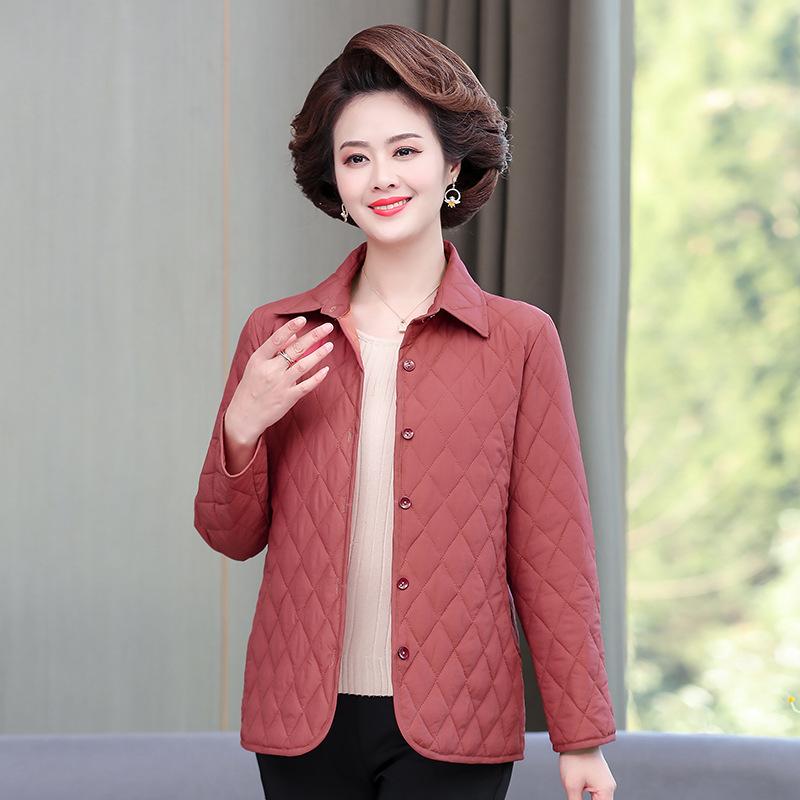 Mother's Light Cotton Padded Coat Spring and Autumn Padded Clothes Loose Padded Jacket