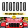 7 шт. для Jeep Wrangler JK JKU 2007-2015 Автомобильная вставляемая сетка передней решетки радиатора Защитная сетка решетки Радиатора Автомобильные аксессуары для экстерьера