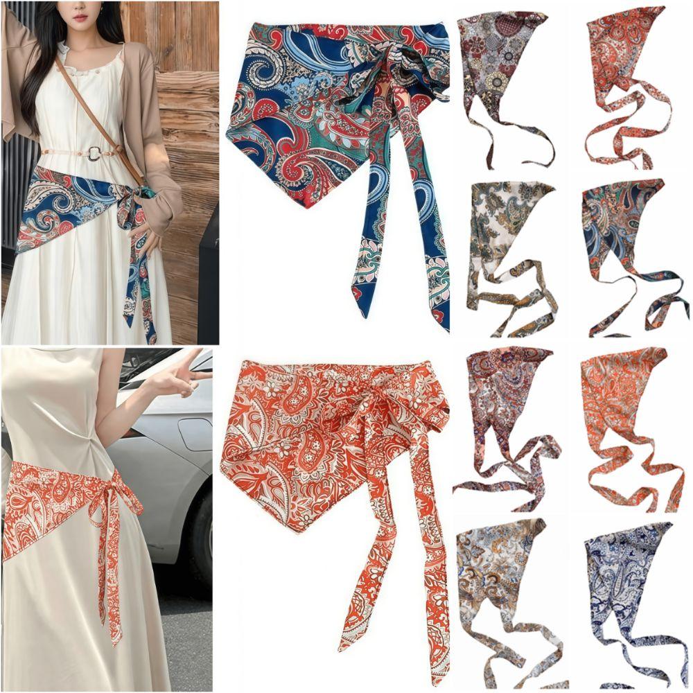 Multi-functional Cashew Flower Waist Wrap Multicolor Waist Seal Fashion Waist Decoration  Women