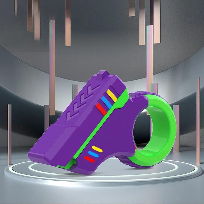 Magnetic Push Card Fidget Roller Pushing Plate Paragraph Ring Mechanical Slider Ratchet Wheel Stress Relief Toy Edc For Children