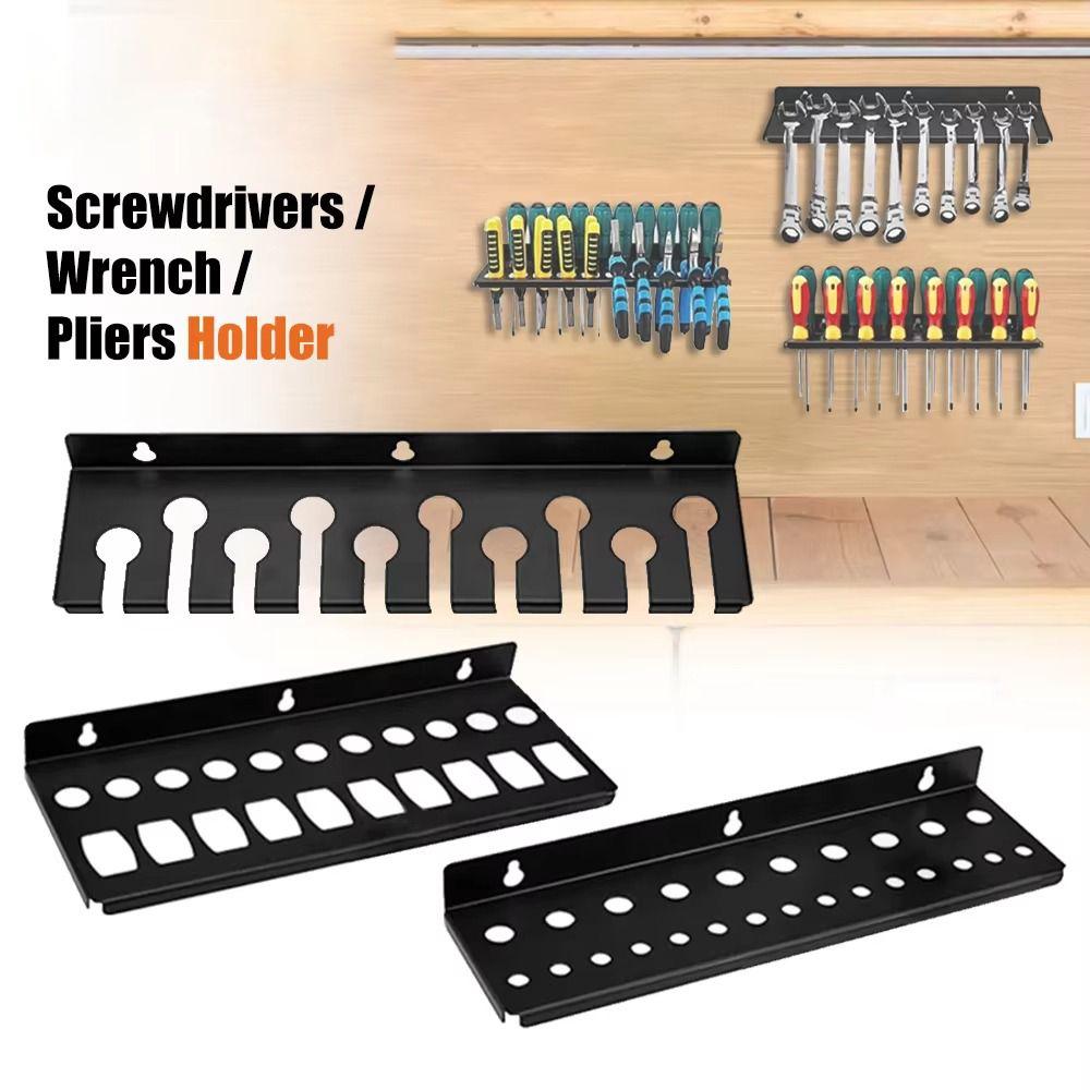 Screwdriver Organizer Hardware Tool Hanger Wall Mount Metal Tool Storage Rack House Hold