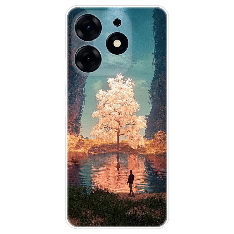 Для Tecno Spark 10 Pro Spark10 чехол Мягкая силиконовая задняя крышка модный чехол для телефона с мультяшным рисунком