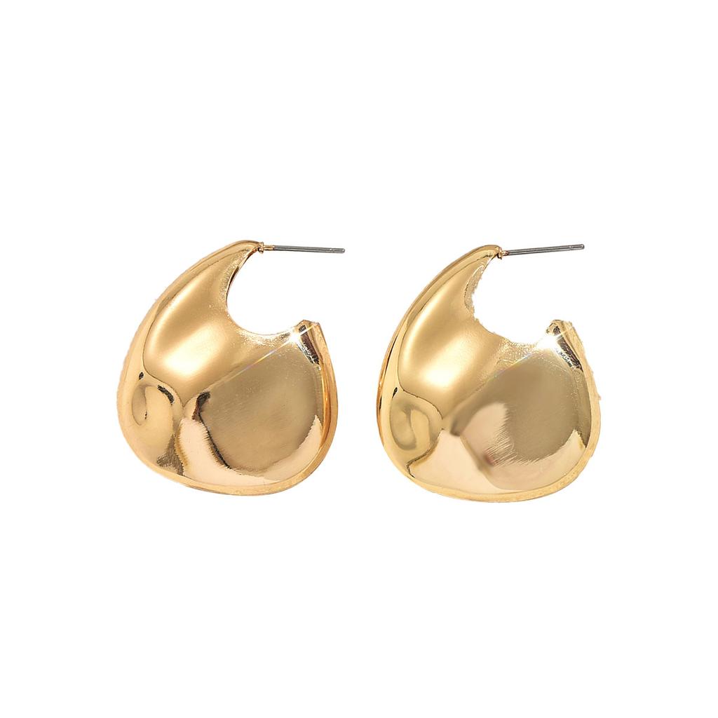 Серьги-пусеты женские «Ветер», геометрический глянцевый дизайн с гальваническим покрытием 18 карат, универсальные модные серьги